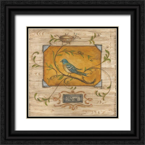 Bird Watcher IV Black Ornate Wood Framed Art Print with Double Matting by McRostie, Kate