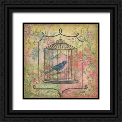 La Boheme Bird I Black Ornate Wood Framed Art Print with Double Matting by McRostie, Kate