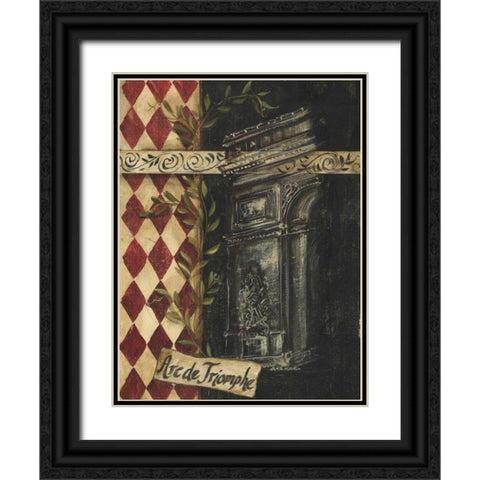 Arc de Triomphe Black Ornate Wood Framed Art Print with Double Matting by McRostie, Kate