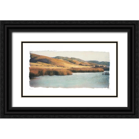 Estuary I Black Ornate Wood Framed Art Print with Double Matting by Melious, Amy