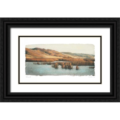 Estuary II Black Ornate Wood Framed Art Print with Double Matting by Melious, Amy