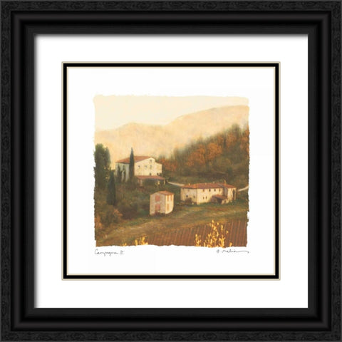Campagna II Black Ornate Wood Framed Art Print with Double Matting by Melious, Amy