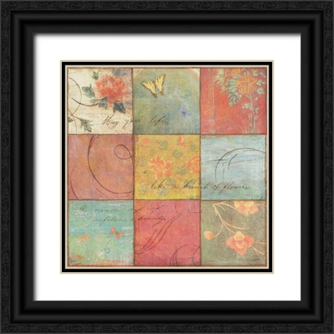 Life is a Garden II Black Ornate Wood Framed Art Print with Double Matting by Melious, Amy
