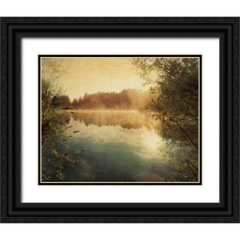 Sunset II Black Ornate Wood Framed Art Print with Double Matting by Melious, Amy