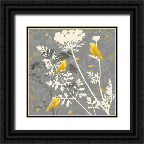 Gray Meadow Lace I Black Ornate Wood Framed Art Print with Double Matting by Meyer, Jill