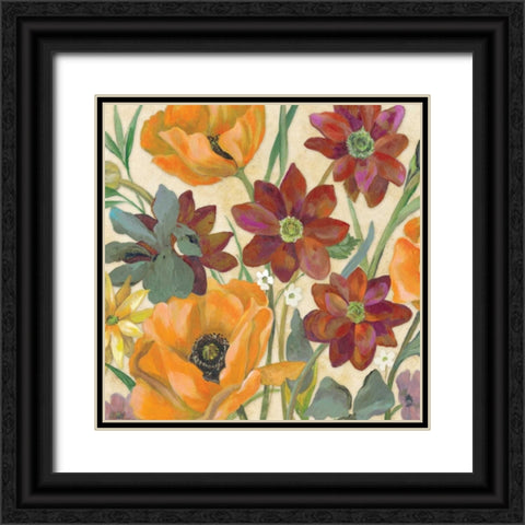 Garden Assortment I Black Ornate Wood Framed Art Print with Double Matting by Ferry, Margaret