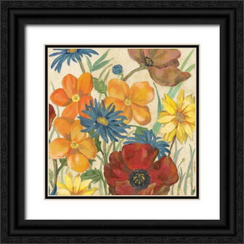 Garden Assortment I Black Ornate Wood Framed Art Print with Double Matting by Ferry, Margaret