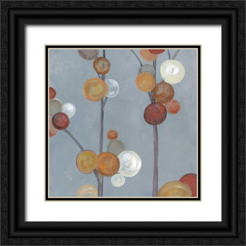 Baubles in Paprika I Black Ornate Wood Framed Art Print with Double Matting by Ferry, Margaret