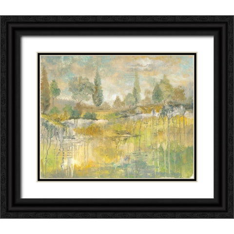 Drippy Landscape I Black Ornate Wood Framed Art Print with Double Matting by Ferry, Margaret