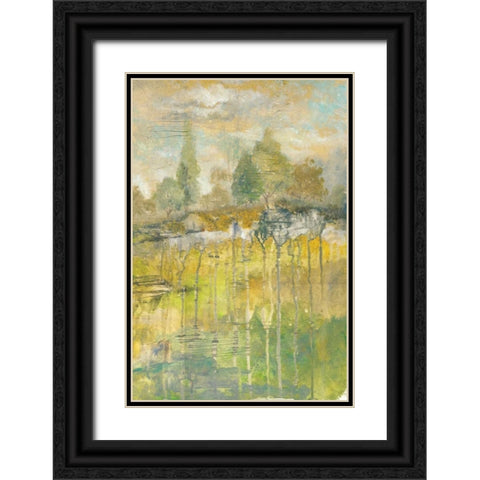 Drippy Landscape III Black Ornate Wood Framed Art Print with Double Matting by Ferry, Margaret
