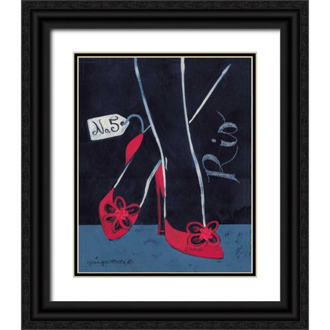 High Heels Rio Black Ornate Wood Framed Art Print with Double Matting by Matla, Jennifer