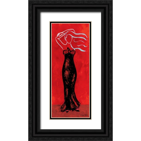 Wind Blown Black Ornate Wood Framed Art Print with Double Matting by Matla, Jennifer