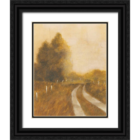 Traveled Path II Black Ornate Wood Framed Art Print with Double Matting by Martin, Cheryl