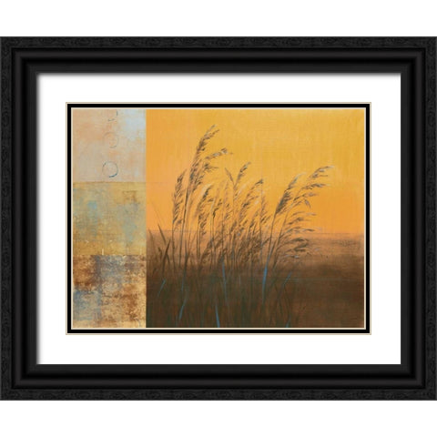 Shimmering I Black Ornate Wood Framed Art Print with Double Matting by Martin, Cheryl