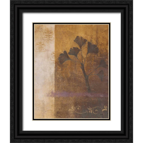 Woodland Shadows I Black Ornate Wood Framed Art Print with Double Matting by Martin, Cheryl