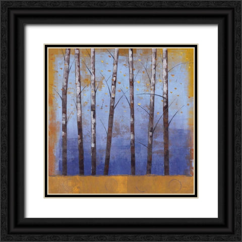 Birch Trees II Black Ornate Wood Framed Art Print with Double Matting by Martin, Cheryl