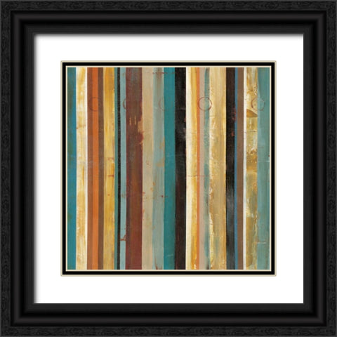 Stripes I Black Ornate Wood Framed Art Print with Double Matting by Martin, Cheryl