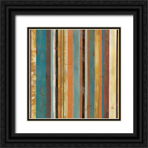 Stripes II Black Ornate Wood Framed Art Print with Double Matting by Martin, Cheryl