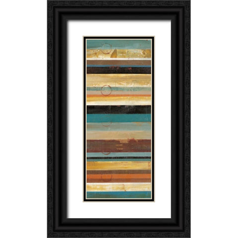 Stripes Panel I Black Ornate Wood Framed Art Print with Double Matting by Martin, Cheryl