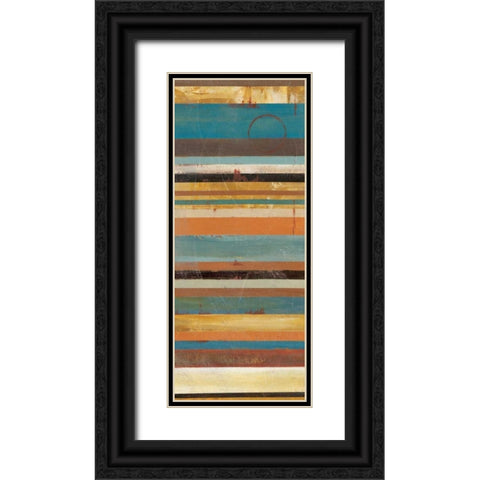 Stripes Panel II Black Ornate Wood Framed Art Print with Double Matting by Martin, Cheryl