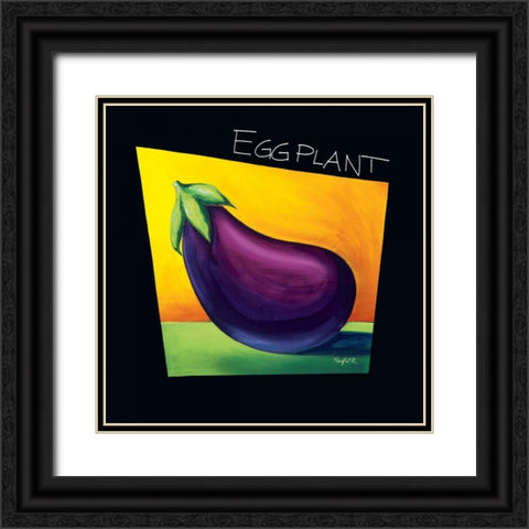 Eggplant Black Ornate Wood Framed Art Print with Double Matting by Naylor, Mary