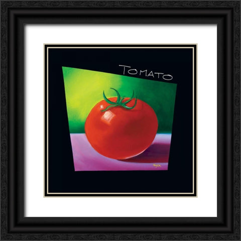 Tomato Black Ornate Wood Framed Art Print with Double Matting by Naylor, Mary