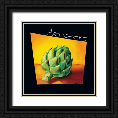 Artichoke Black Ornate Wood Framed Art Print with Double Matting by Naylor, Mary