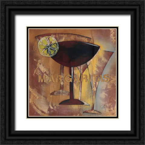 Time for Cocktails III Black Ornate Wood Framed Art Print with Double Matting by Osborne, Susan