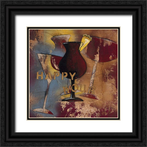 Time for Cocktails IV Black Ornate Wood Framed Art Print with Double Matting by Osborne, Susan