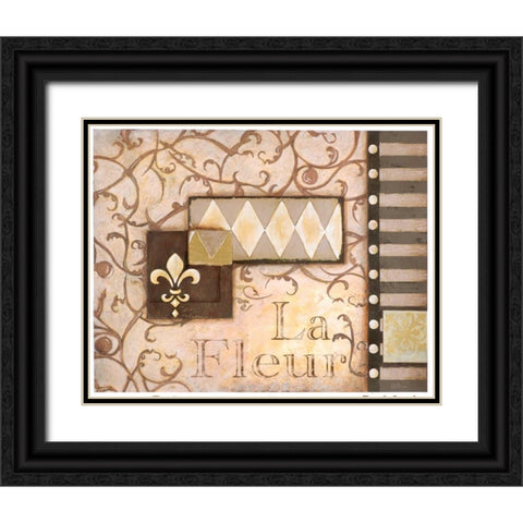 La Fleur Black Ornate Wood Framed Art Print with Double Matting by Osborne, Susan