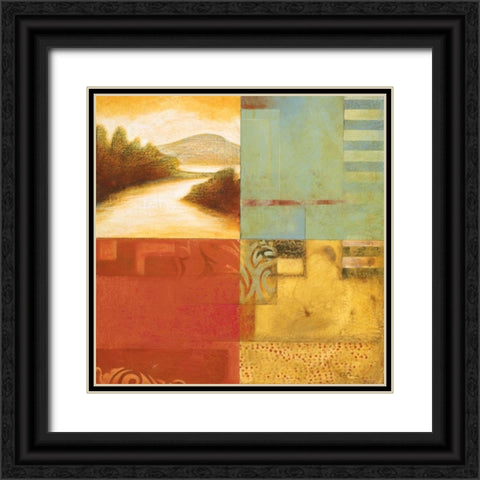 Lakeside Memories I Black Ornate Wood Framed Art Print with Double Matting by Osborne, Susan