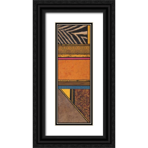 Continental Drift II Black Ornate Wood Framed Art Print with Double Matting by Palmer, Michael