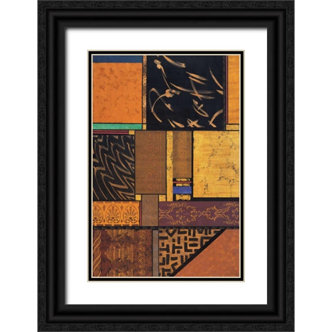 Continental Drift IV Black Ornate Wood Framed Art Print with Double Matting by Palmer, Michael