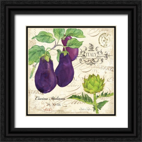 Cucina Italiana II Black Ornate Wood Framed Art Print with Double Matting by Paton, Julie