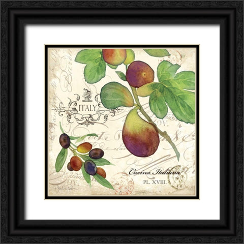 Cucina Italiana III Black Ornate Wood Framed Art Print with Double Matting by Paton, Julie