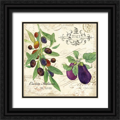 Cucina Italiana IV Black Ornate Wood Framed Art Print with Double Matting by Paton, Julie