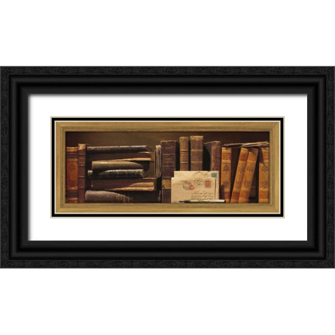 Librairie I Black Ornate Wood Framed Art Print with Double Matting by Pelletier, Alain