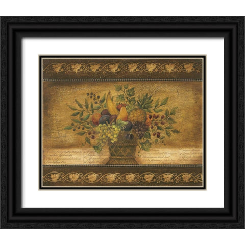 Old World Abundance II Black Ornate Wood Framed Art Print with Double Matting by Poloson, Kimberly