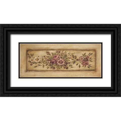 Vintage Garland II Black Ornate Wood Framed Art Print with Double Matting by Poloson, Kimberly