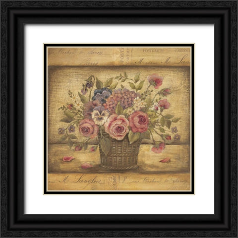 Paris II Black Ornate Wood Framed Art Print with Double Matting by Poloson, Kimberly
