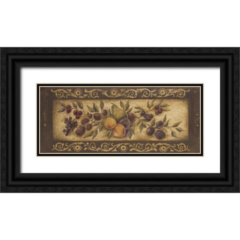 Opulent Garland II Black Ornate Wood Framed Art Print with Double Matting by Poloson, Kimberly