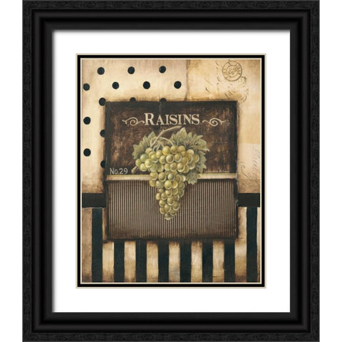 Raisins Black Ornate Wood Framed Art Print with Double Matting by Poloson, Kimberly