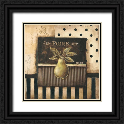 Poire - square Black Ornate Wood Framed Art Print with Double Matting by Poloson, Kimberly