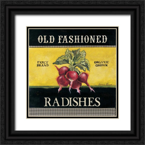 Old Fashioned Radishes Black Ornate Wood Framed Art Print with Double Matting by Poloson, Kimberly