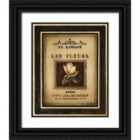 Flower Garden II Black Ornate Wood Framed Art Print with Double Matting by Poloson, Kimberly