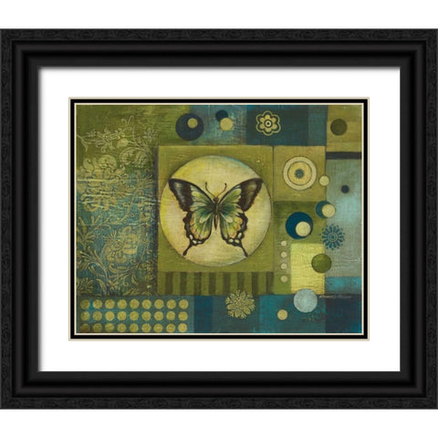 Metamorphic I Black Ornate Wood Framed Art Print with Double Matting by Poloson, Kimberly