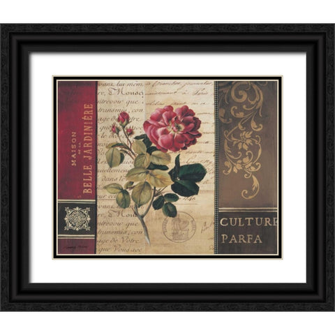Belle Jardin II Black Ornate Wood Framed Art Print with Double Matting by Poloson, Kimberly