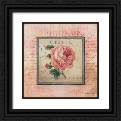Blooming Paris I Black Ornate Wood Framed Art Print with Double Matting by Poloson, Kimberly
