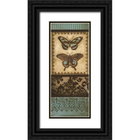 Around the Garden I Black Ornate Wood Framed Art Print with Double Matting by Poloson, Kimberly