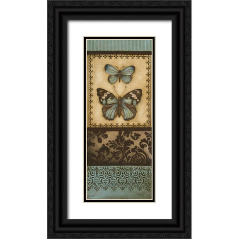Around the Garden II Black Ornate Wood Framed Art Print with Double Matting by Poloson, Kimberly